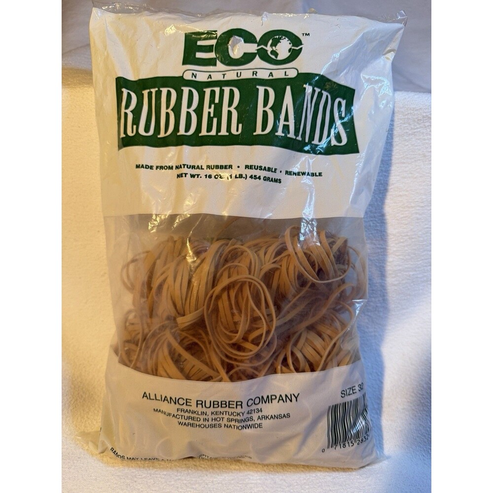 Alliance Rubber Company Eco Natural Rubber Bands Size 32 Beige 16 oz